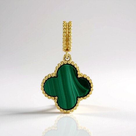 Ciondolo in argento con Malachite (Adela Silber)