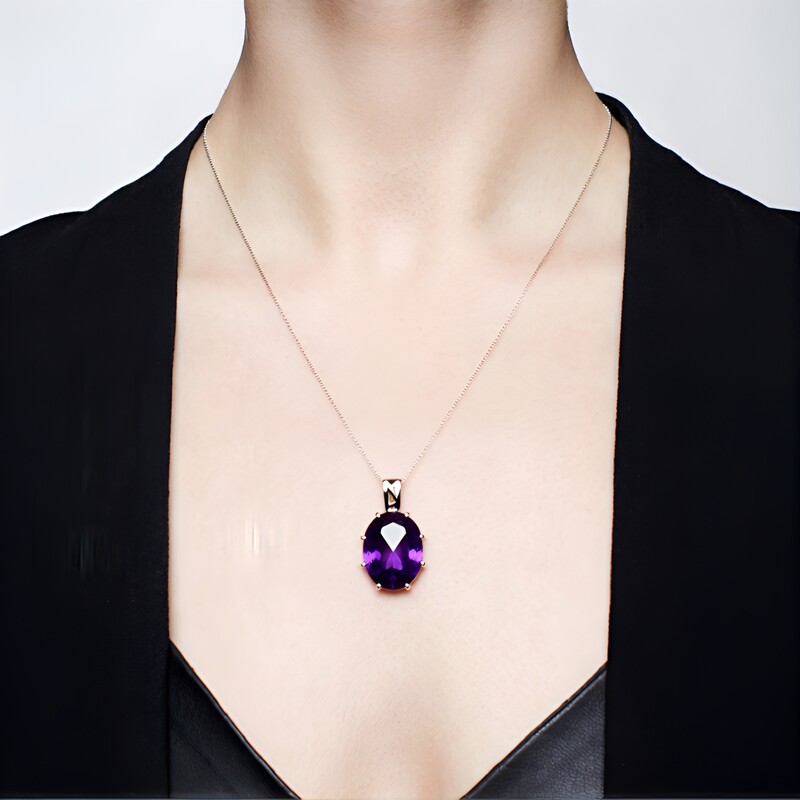 Colgante en plata con Amatista de Zambia (Pallanova)