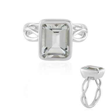 Anello in argento con Topazio Bianco