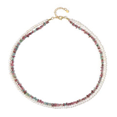 Edelstein-Silberhalskette