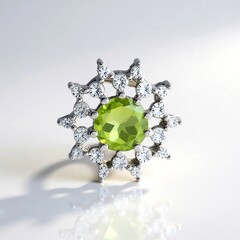 Ciondolo in argento con Peridoto Arizona