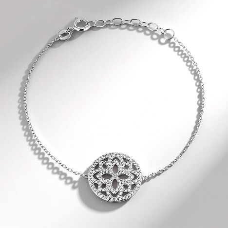 Bracelet en argent et Topaze blanche