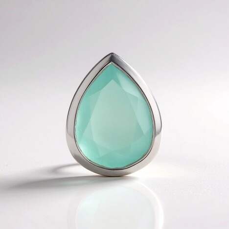 Ciondolo in argento con Calcedonio Acqua (MONOSONO COLLECTION)