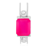 Raspberry Chalcedony Silver Pendant