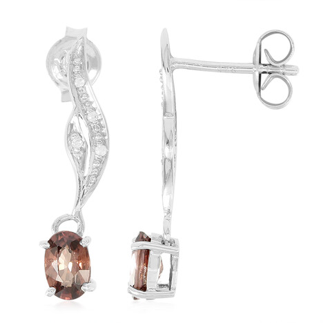 Oranger Mashewa-Zirkon-Silberohrringe