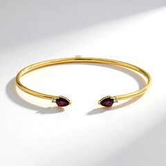 Bracciale in oro con Rubino Mozambico AAA