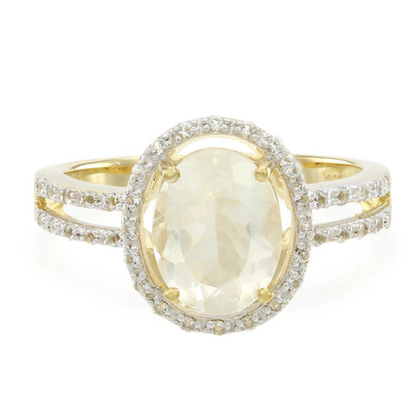 Anello placcato in oro con Ortoclasio