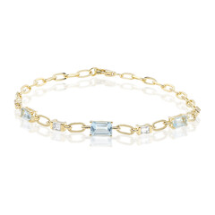Bracciale in oro con Acquamarina Brasiliana AAA (CIRARI)