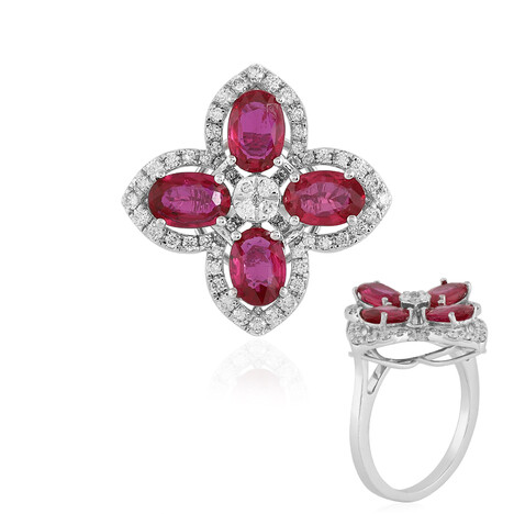 Anillo en oro con Rubí de Mozambique