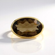 Bague en argent et Quartz fumé (Adela Silber)