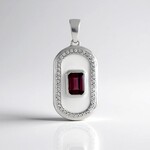 Ciondolo in argento con Rodolite