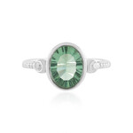 Green Fluorite Silver Ring