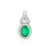 Pendentif en argent et Onyx vert