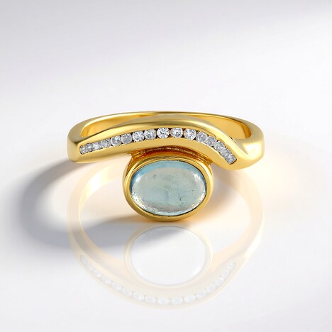 Anello in argento con Acquamarina Ofiki
