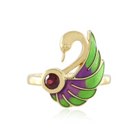 Zilveren ring met een rhodliet