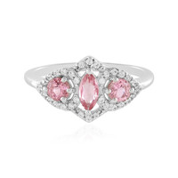 Anello in argento con Tormalina Rosa Nigeriana