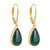 Zilveren oorbellen met Malachieten