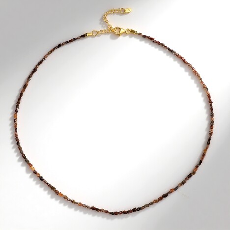 Collana in argento con Diamante Rosso