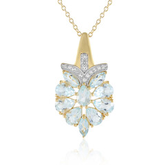 Collana in argento con Topazio Blu Cielo