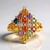Anello in argento con Zaffiro Fancy
