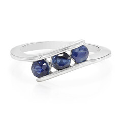 Bague en argent et Saphir bleu