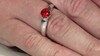 Zilveren ring met een sfaleriet (de Melo Essence)