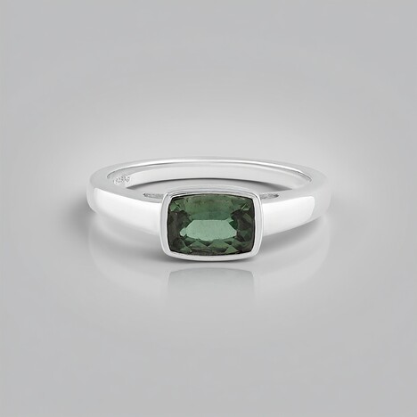 Anello in argento con Apatite Cromo