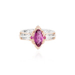 Anello in argento con Fluorite Rosa (Gems en Vogue)