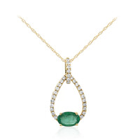 Collana in oro con Smeraldo Zambia AAA