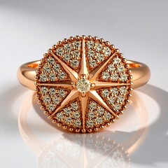 Anello in oro con Diamante Rose de France SI1 di Argyle