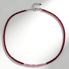 Collana in argento con Rubino del Madagascar
