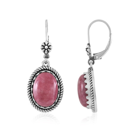 Boucles d'oreilles en argent et Rhodonite (Desert Chic)