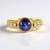 Bague en argent et Saphir étoilé bleu