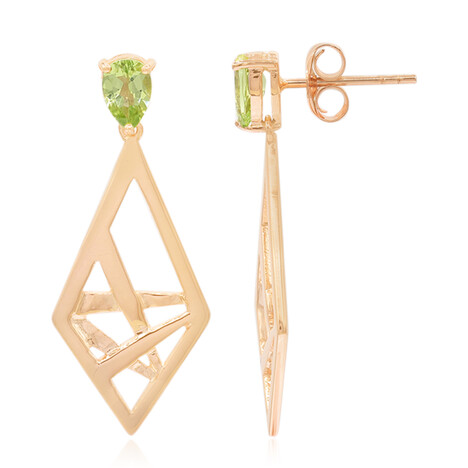 Zilveren oorbellen met peridoots