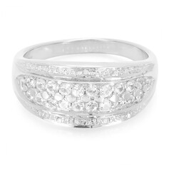 Weißer Saphir-Silberring