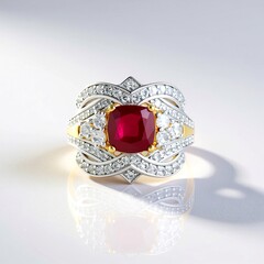 Anello in argento con Rubino del Madagascar