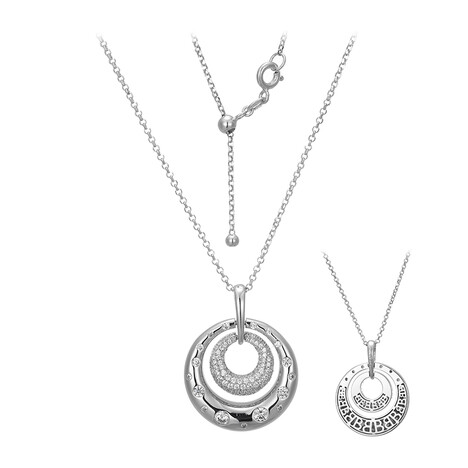 Zirkon-Silberhalskette