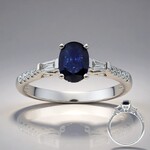 Anello in oro con Zaffiro Ceylon Blu (CIRARI)