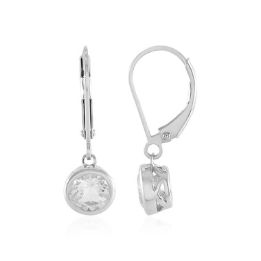 Orecchini in argento con Topazio Bianco