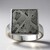 Anello in argento con Meteoriti di Aletai