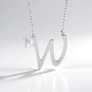 Collana in argento con Pietra di Luna Arcobaleno