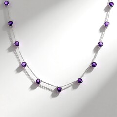 Collana in argento con Ametista Zambiana (de Melo Essence)