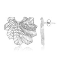Kolczyki ze srebra platynowanego - Cyrkon (MONOSONO COLLECTION)