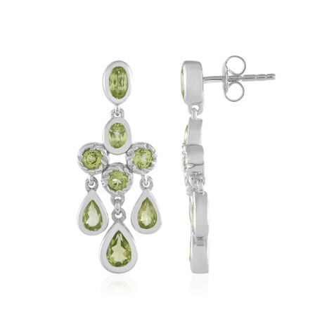 Peridot-Silberohrringe