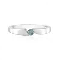 Anello in oro con Diamante blu cielo SI2