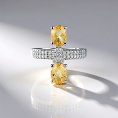 Anello in argento con Berillo Giallo