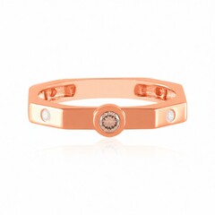 I2 Champagner-Brillant-Silberring (de Melo)