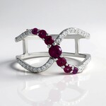 Bague en argent et Grenat Rhodolite