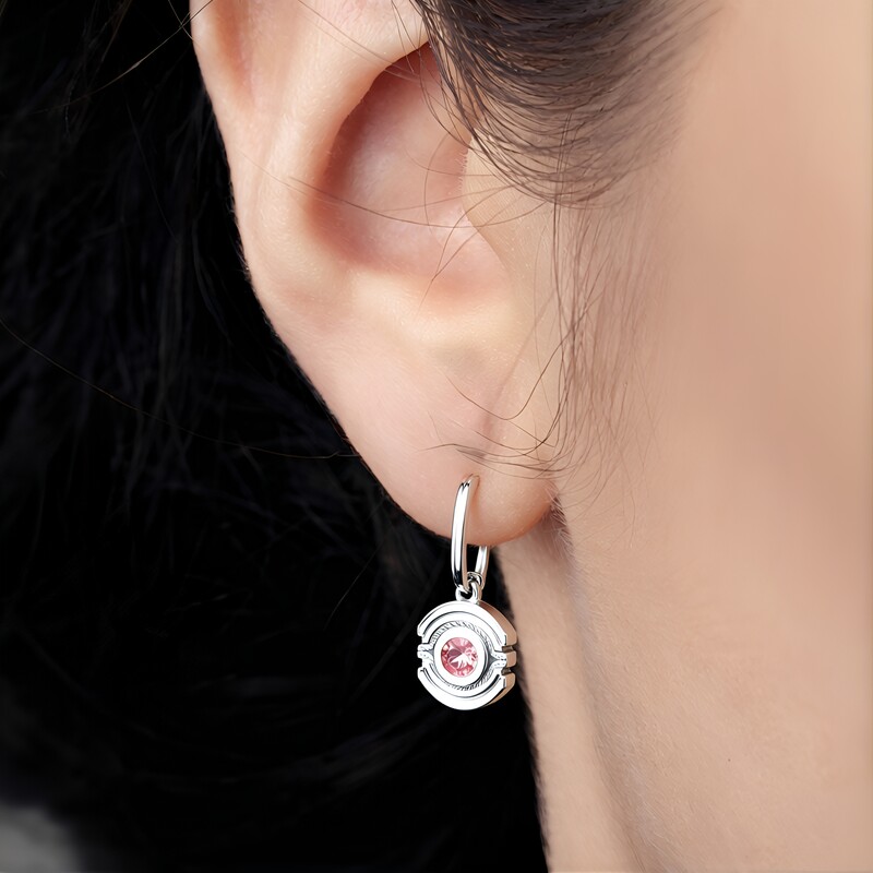 Pendientes en plata con Turmalina rosa de Brasil (Pallanova)