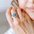 Neon Blue Apatite Silver Ring